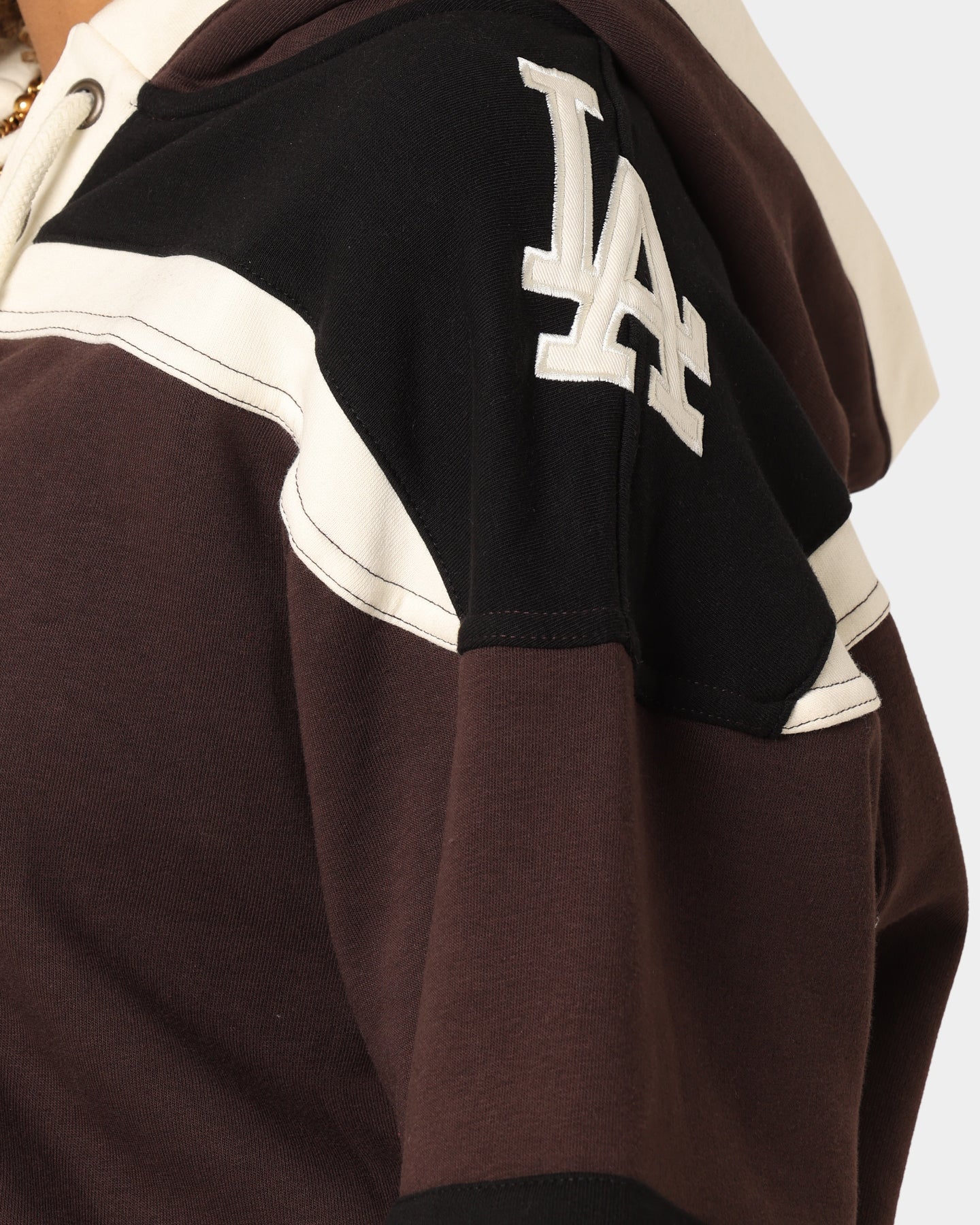 47 Brand Los Angeles Dodgers Superior Lacer Hoodie Brown - Cozy Baseball Fan Apparel for Game Day & Casual Wear