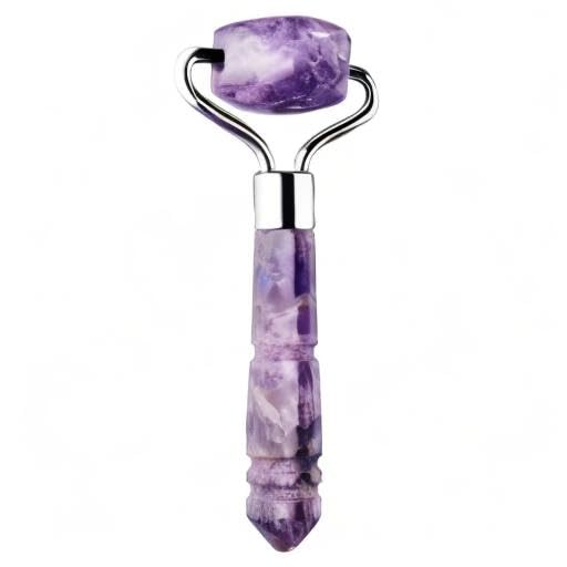 Amethyst Facial Roller for Wrinkles & Anti-Aging - Skin Care Massager for Face Lift & Relaxation