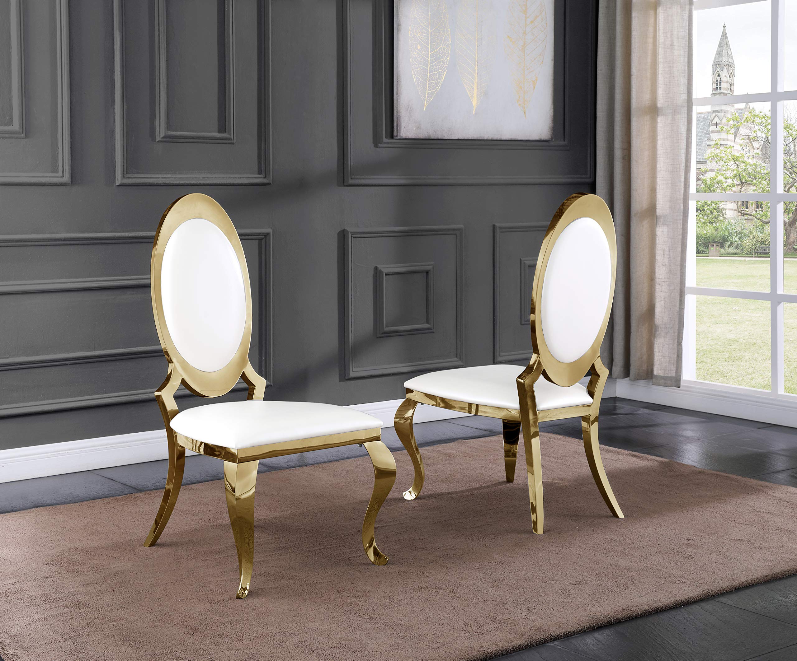 Modern 6-Piece White Dining Room Set - D02-6SC187 Furniture for Small Spaces | Perfect for Apartments, Breakfast Nooks & Cozy Kitchens