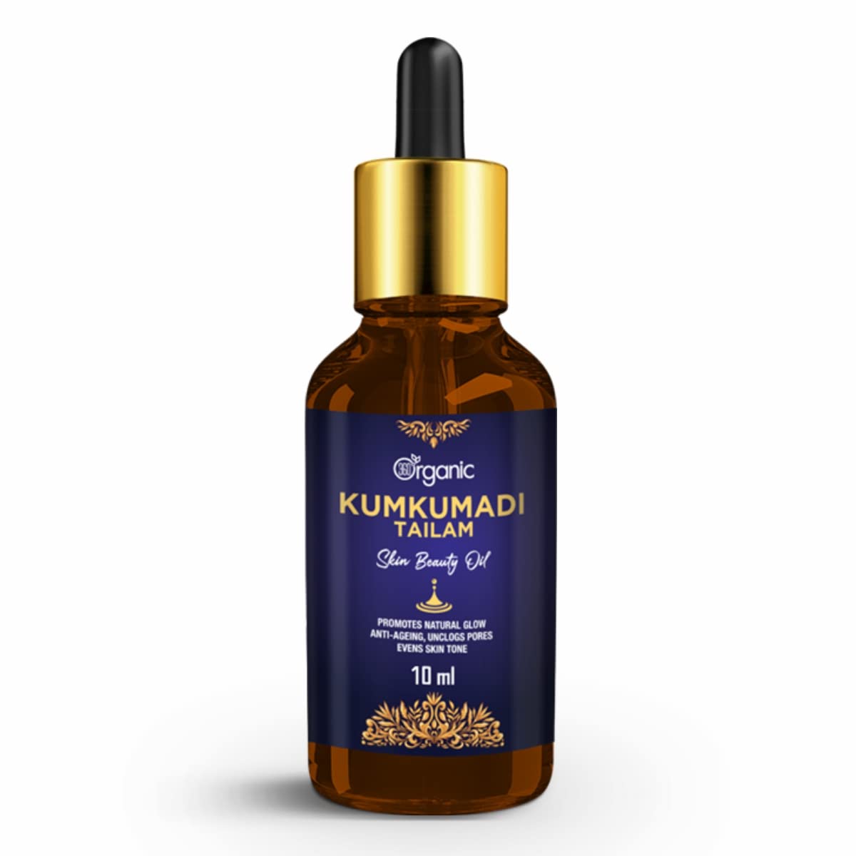 Organic Kumkumadi Oil 10ml - 360° Skin Nourishment for Glowing Complexion | Perfect for Nighttime Skincare & Anti-Aging Routine