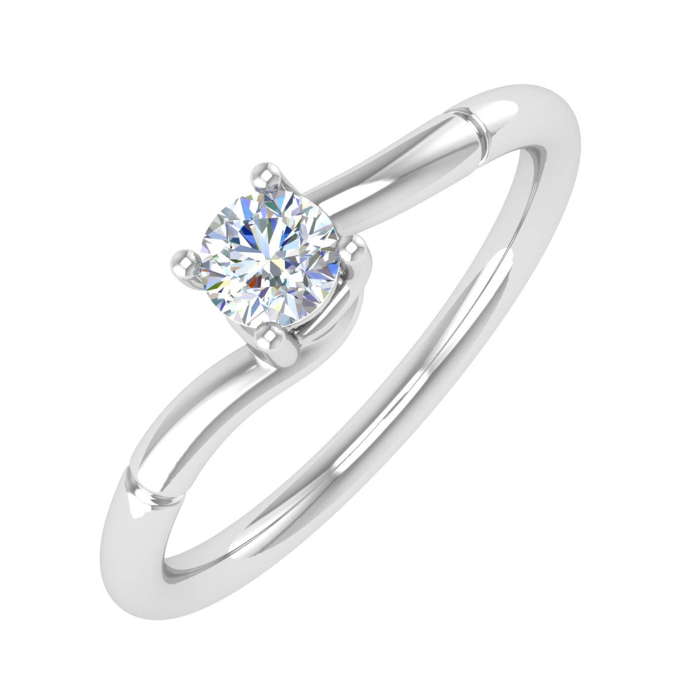 1/4 Carat 4-Prong Solitaire Diamond Engagement Ring in 10K Gold - Perfect for Proposals, Weddings & Anniversary Gifts