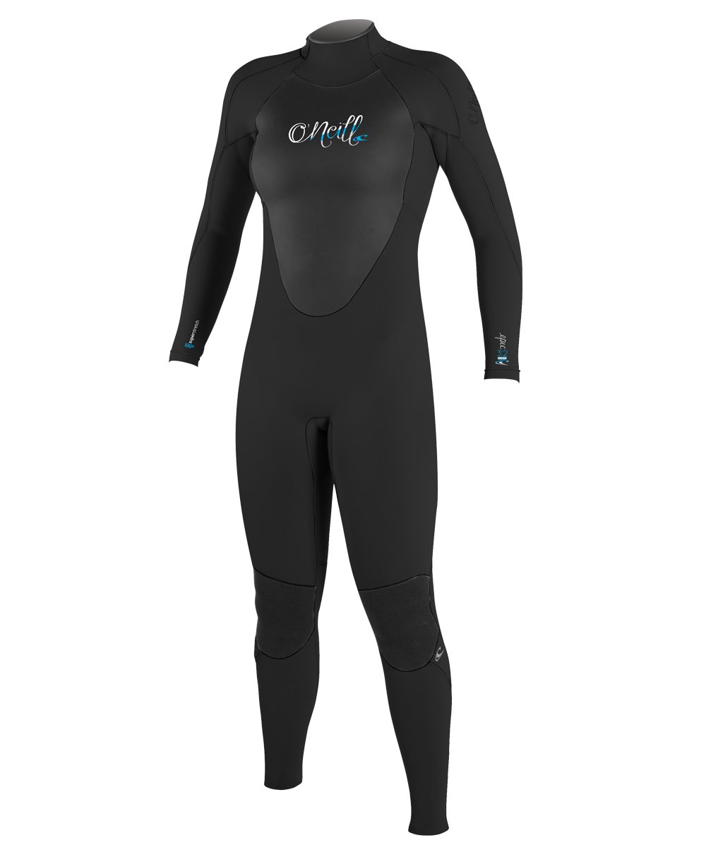 O'Neill Women's Epic 4/3mm Back Zip Full Wetsuit for Surfing, Diving & Water Sports - Thermal Neoprene Suit with Comfort Fit