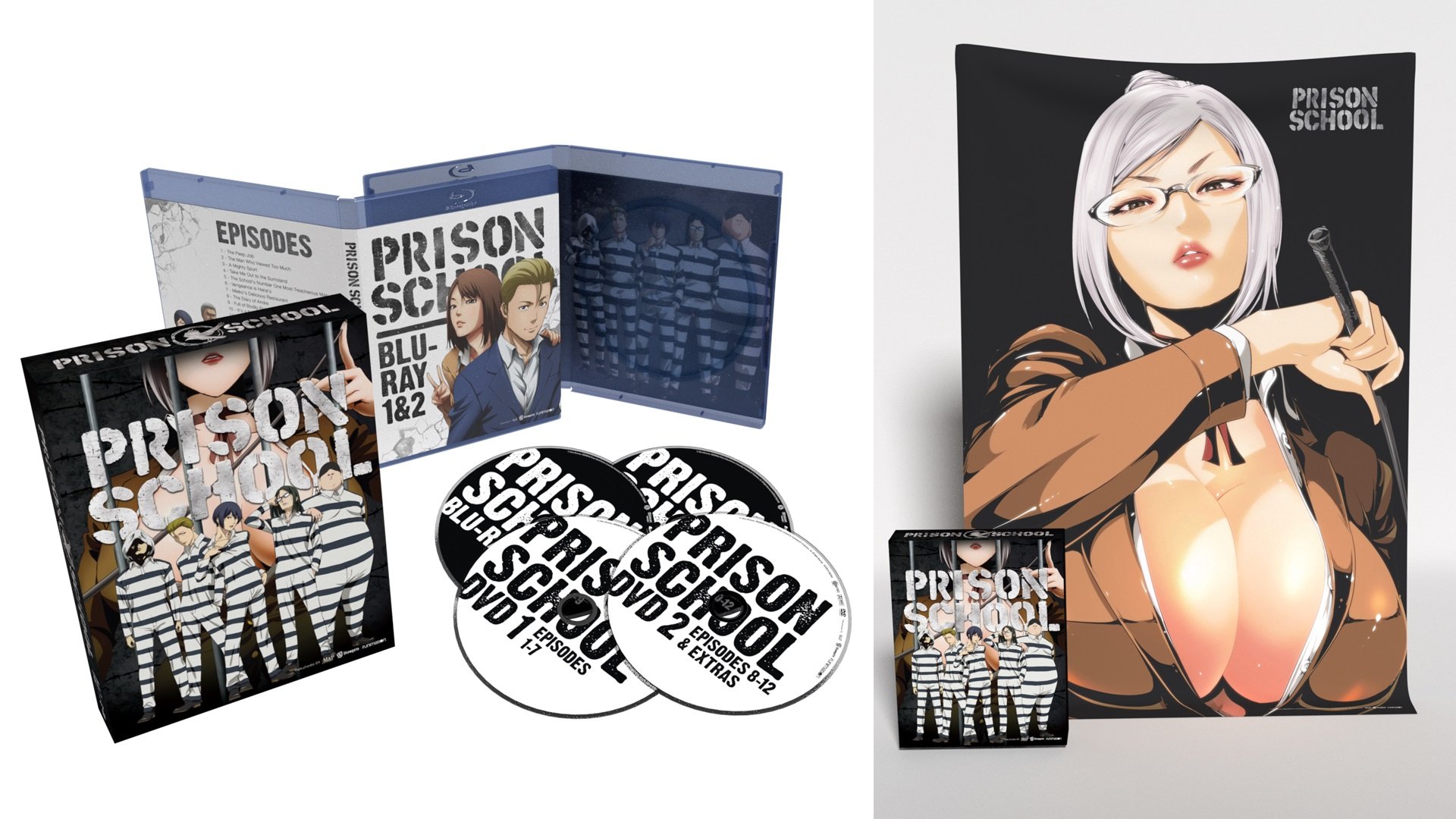 Prison School: The Complete Series Blu-ray - Hilarious Anime Comedy for Adult Fans | Perfect for Binge-Watching & Collectors
