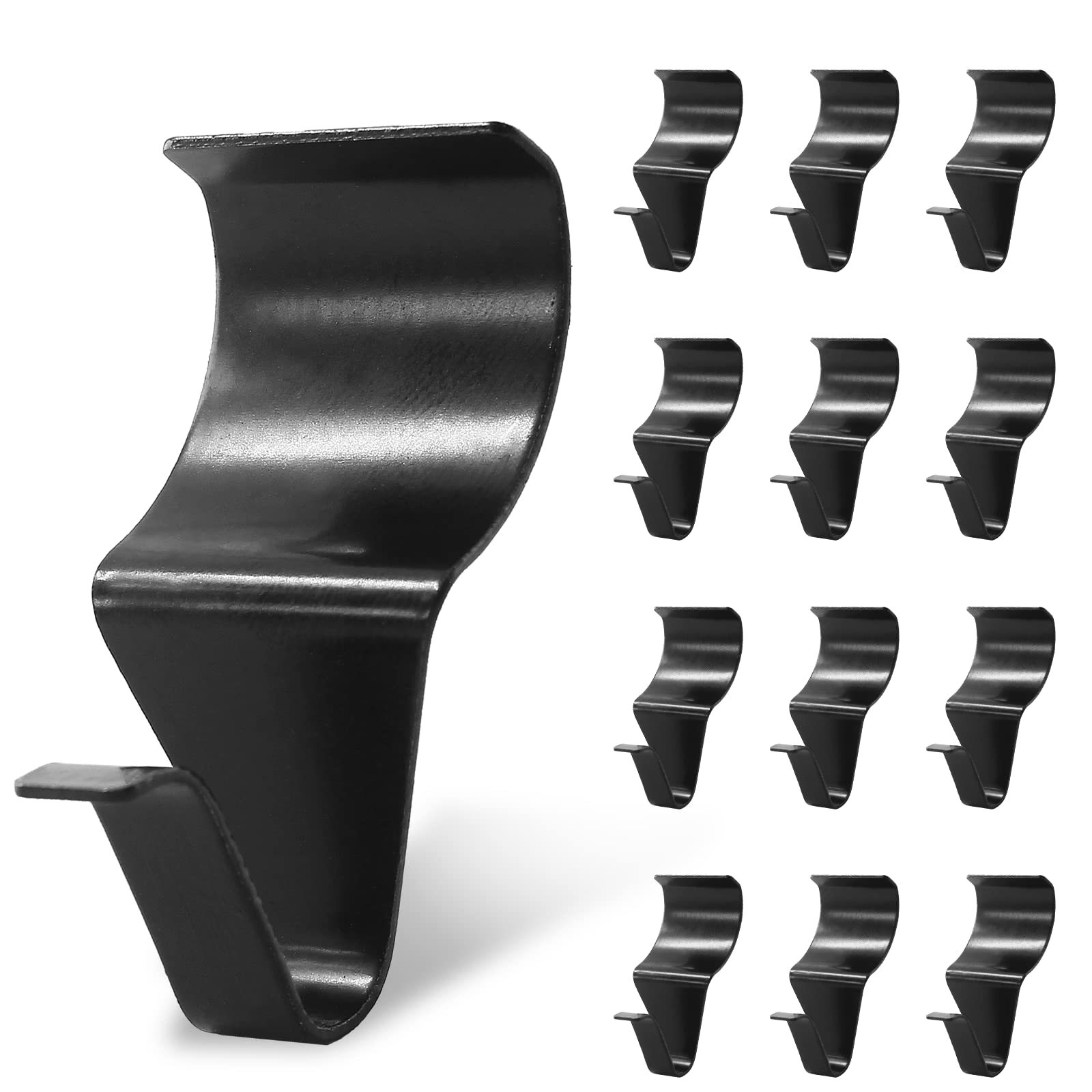 Biaungdo 12 Pcs Heavy Duty Stainless Steel Vinyl Siding Hooks - No Hole Needed Low Profile Siding Clips for Hanging Wreaths & Outdoor Decorations - Perfect for Holiday Decor, Garden Lights, and Seasonal Displays