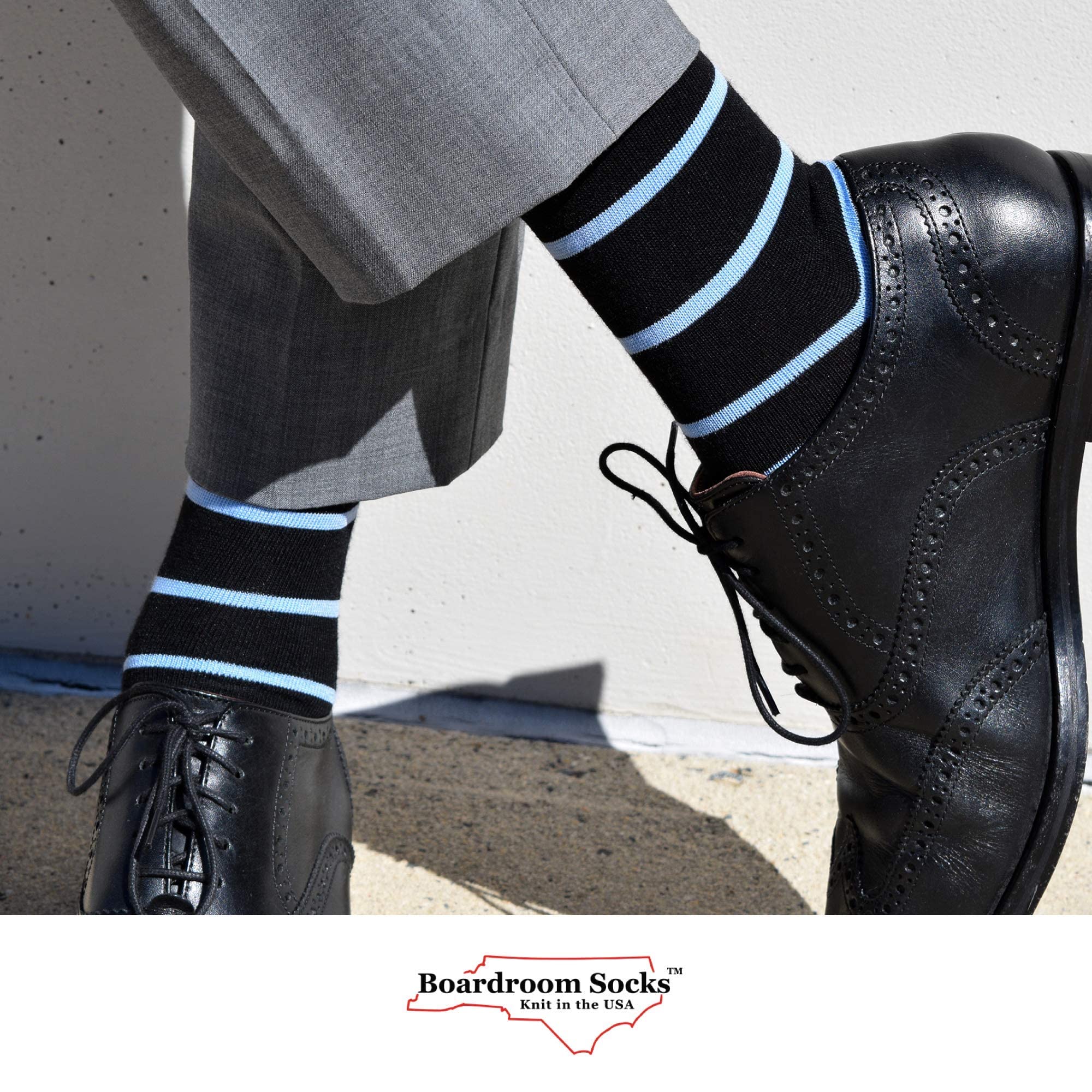 Premium Merino Wool Over-the-Calf Dress Socks for Men - Breathable, Comfortable & Stylish Patterned Socks - Perfect for Business, Office & Formal Occasions