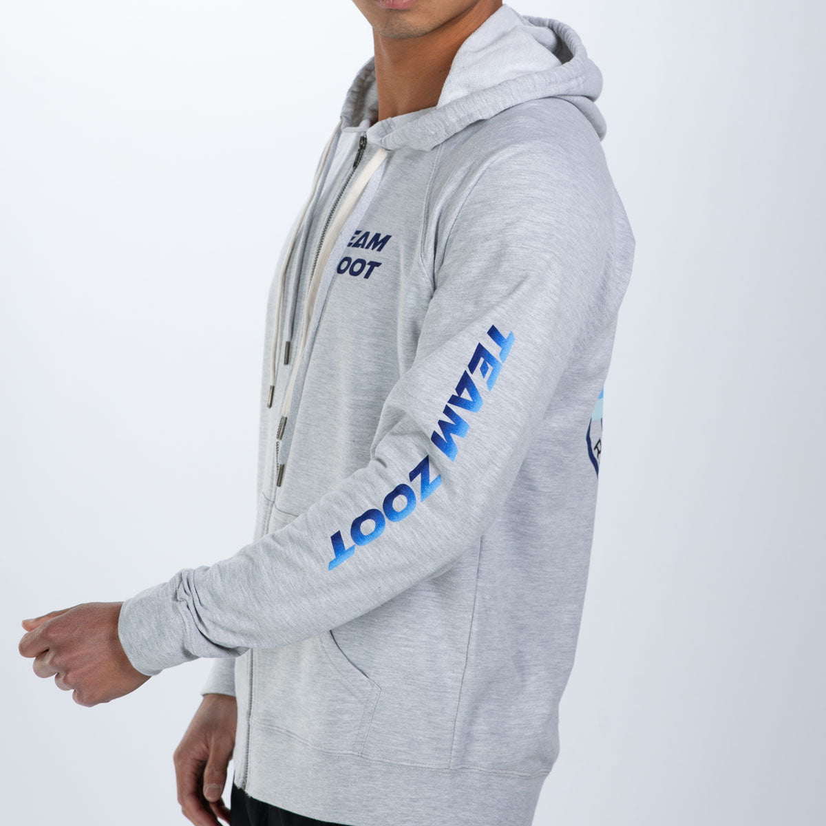 Unisex Terry Zip Hoodie - Team Zoot 2025 Athletic Heather - Comfortable & Stylish Pullover for Running, Gym & Casual Wear