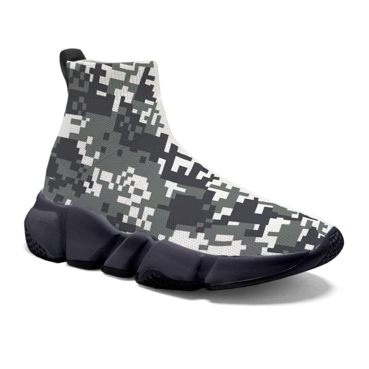 Hetios Men's Camouflage Running Shoes - Lightweight Breathable Walking Shoes for Workout & Casual Wear | Non-Slip Sock Sneakers for Gym, Hiking & Outdoor Activities