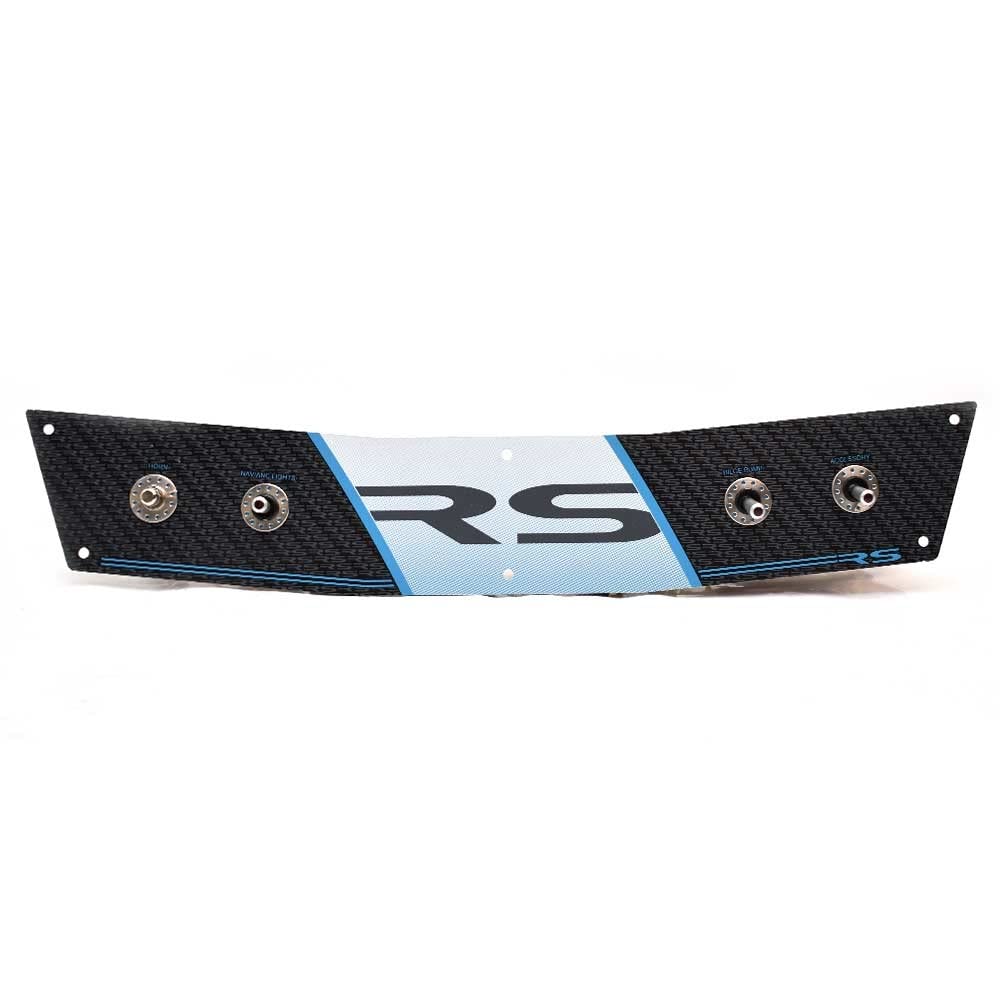 Four Winns Boat Switch Panel 025-4803 | RS Aluminum Marine Dash Panel in Black, Gray & Blue | Perfect for Boat Control Systems & Marine Electronics Installation