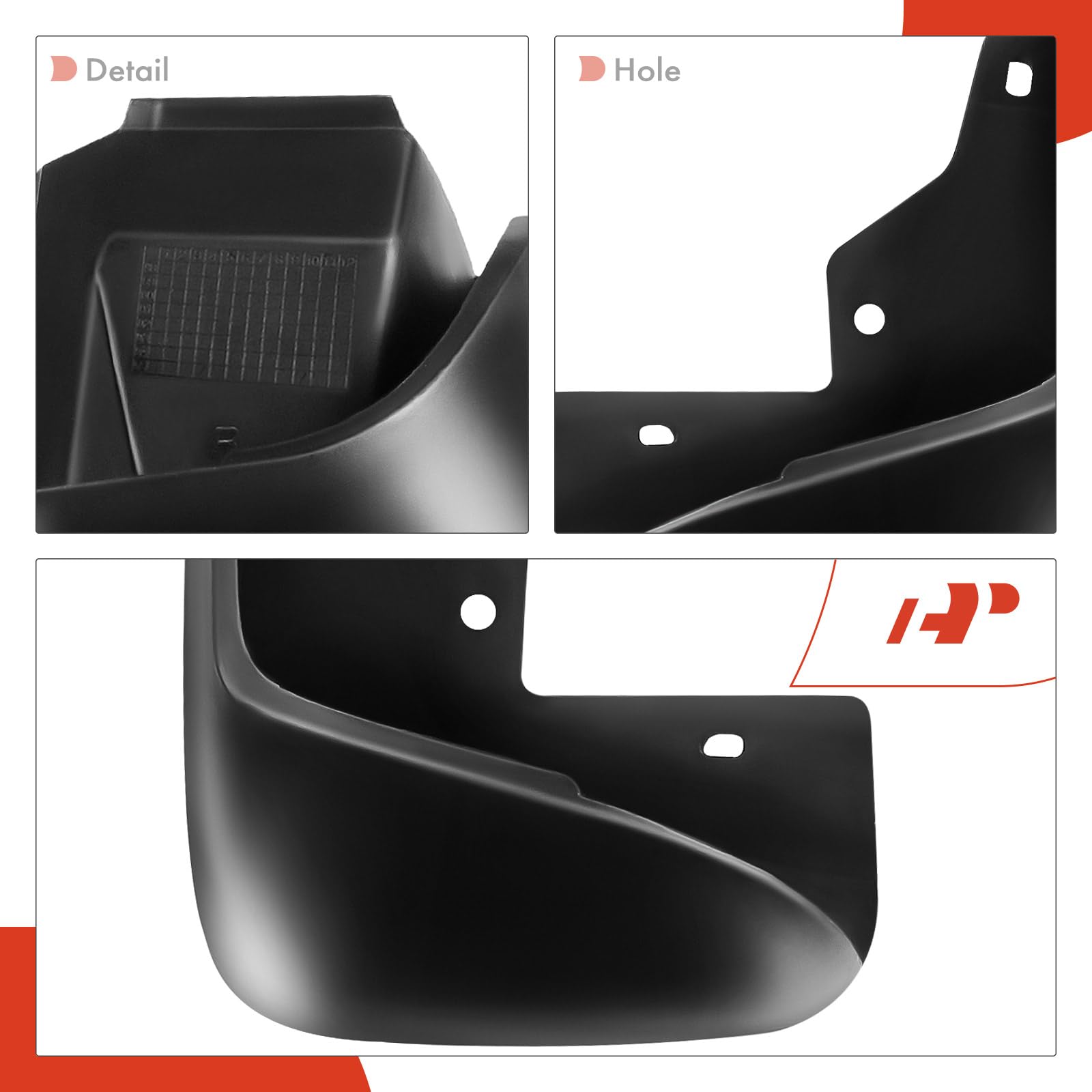 Premium 4PCS Mud Flaps Splash Guards for Honda Accord 1998-2002 Sedan - Front & Rear Set with Hardware Accessories | Durable Protection Against Road Debris & Splashes for All-Weather Driving