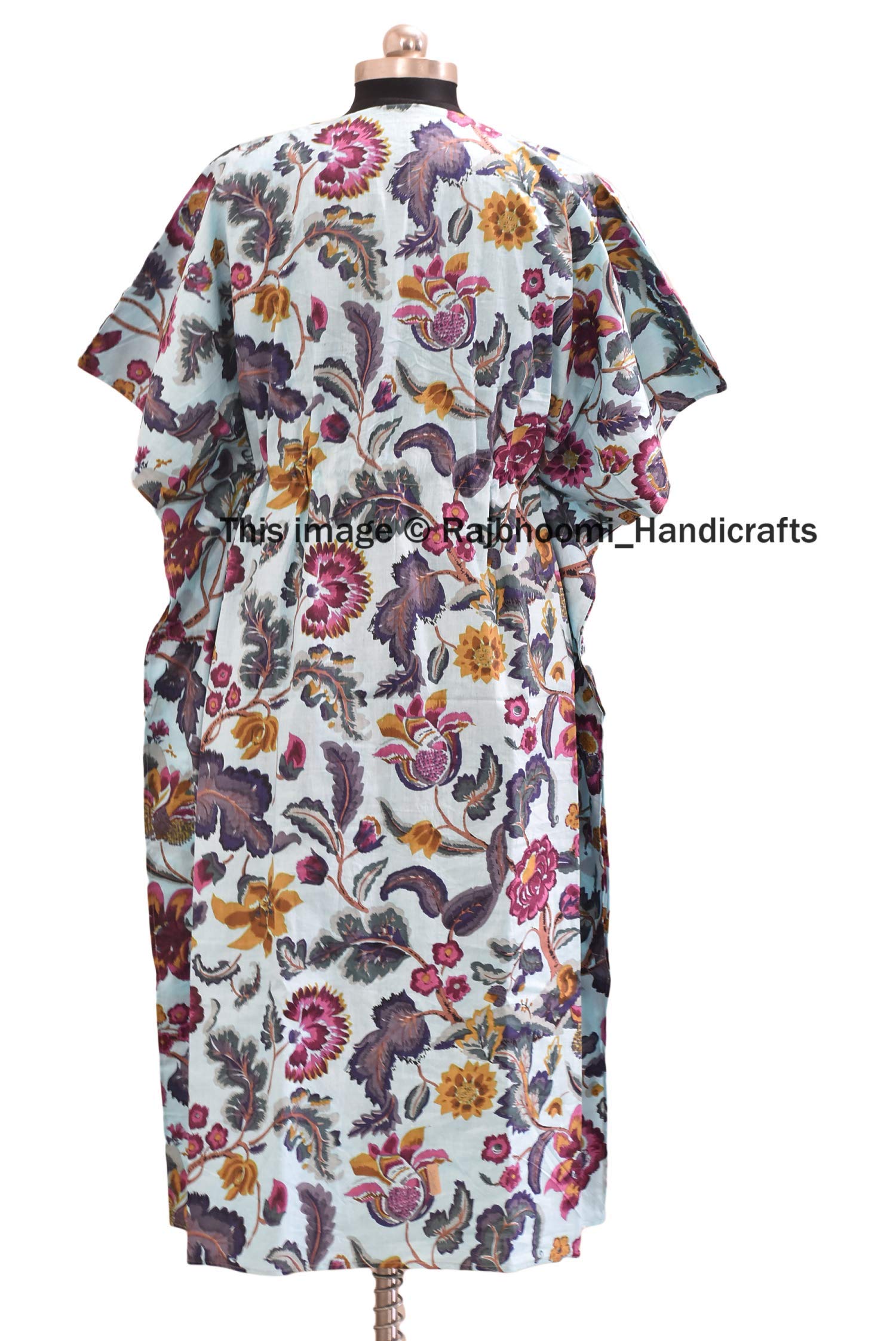 Women's Flowy Kaftan Maxi Dress - Lightweight Summer Beach Cover Up, Boho Chic Loungewear for Vacations, Poolside, and Resort Wear
