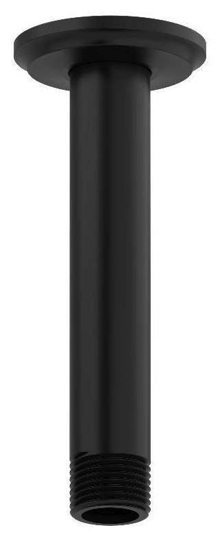 6 Ceiling Mount Shower Arm With Round Escutcheon   Black 558BK RIOBEL