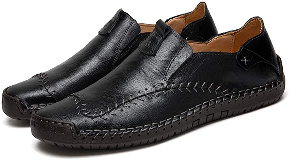 Men's Leather Loafers - Casual Dress Shoes for Driving, Penny Boat Moccasins & Oxford Slippers - Comfortable Walking Shoes for Work, Office & Daily Wear