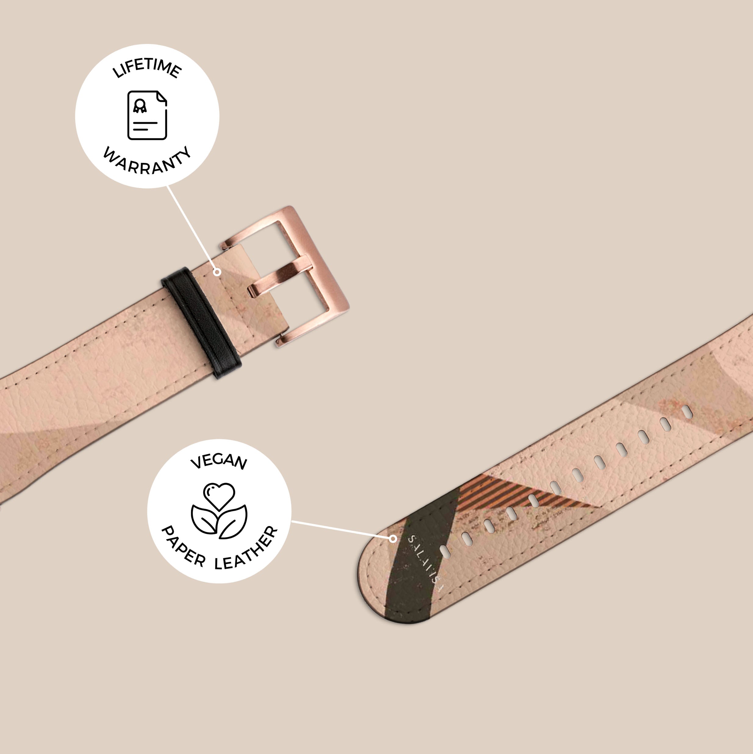 Organic Beige Galaxy Watch Band - Soft & Durable Replacement Strap for Samsung Galaxy Watch - Perfect for Workouts, Running & Everyday Wear