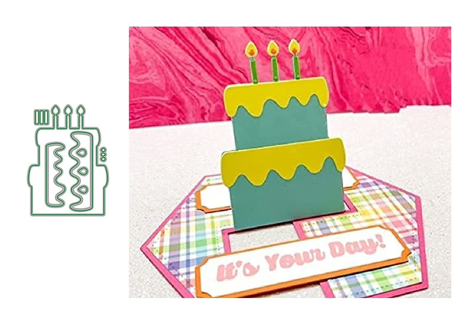 Premium Metal Cutting Dies Set for DIY Scrapbooking, Card Making & Paper Crafts - Cake Design Embossing Stamps, Slimline Card Templates - Perfect for Birthday Cards, Photo Albums & Memorial Projects (Great for Home Decor & Gift Making)