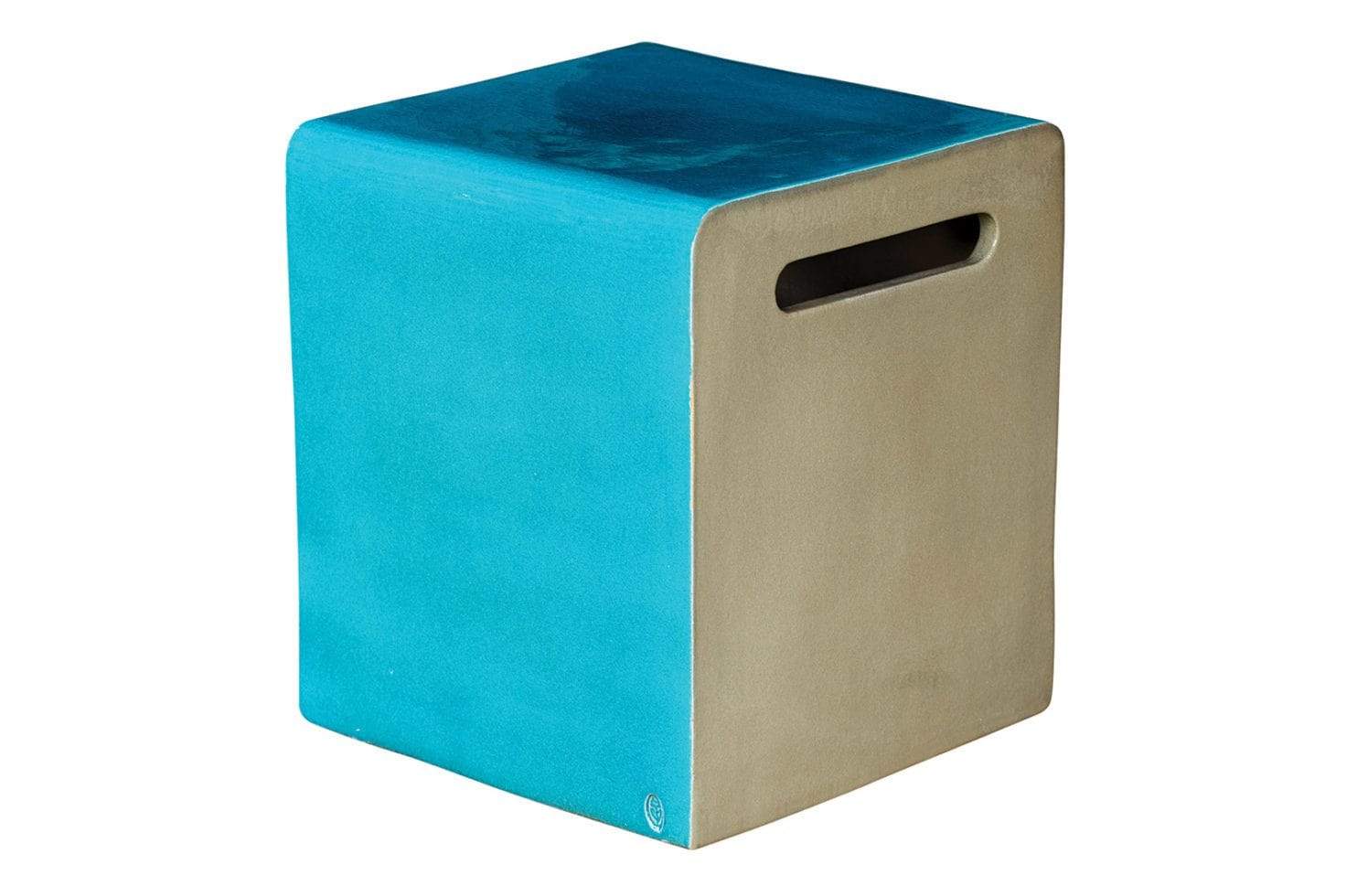 Premium Ceramic Davenport Square Cube Set of 2 - Modern Home Decor for Living Room, Office & Shelf Display