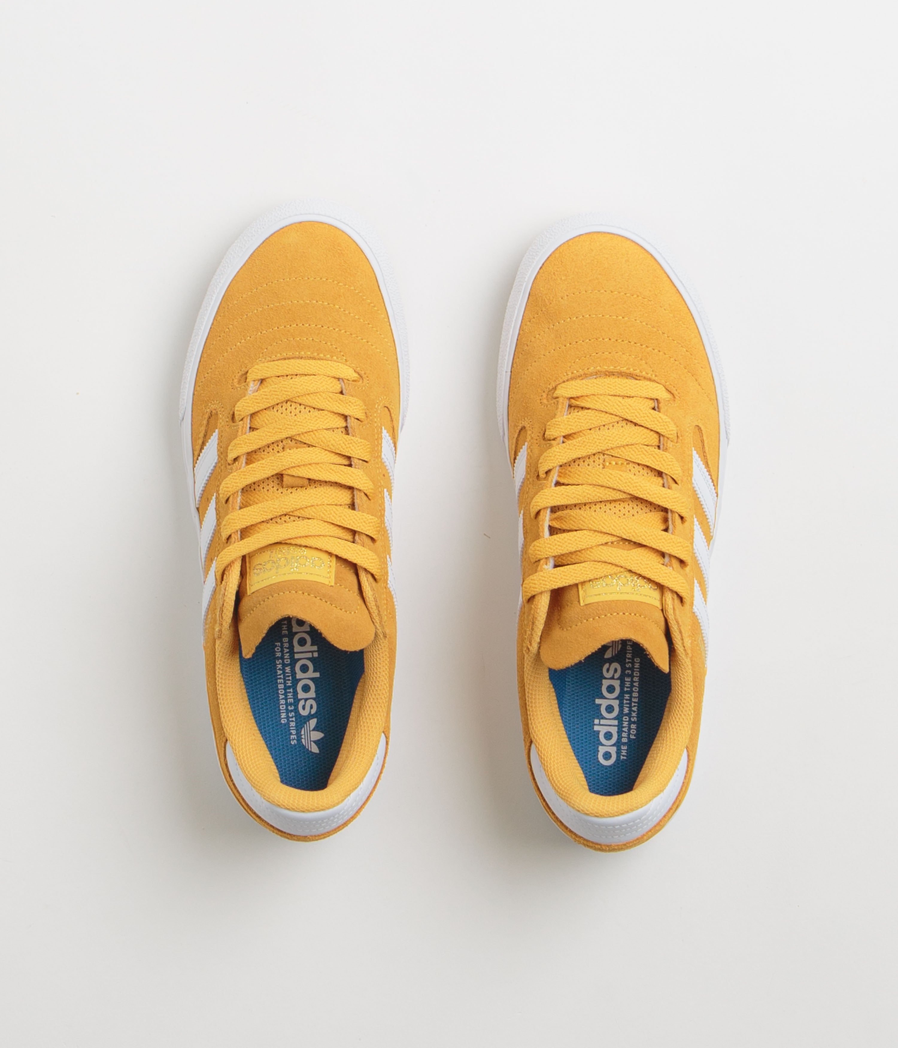 Adidas Busenitz Vulc II Skate Shoes - Preloved Yellow/FTWR White/Gold Metallic - Men's High-Performance Sneakers for Skateboarding & Streetwear Fashion