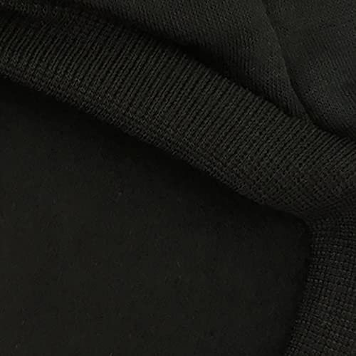 Dog Hoodie - Fleece Sweater for Small, Medium & Large Dogs - Warm Winter Apparel for Pets - Soft Cotton Grooming Hooded Sweatshirt - Black - Perfect for Cold Weather Walks & Indoor Comfort