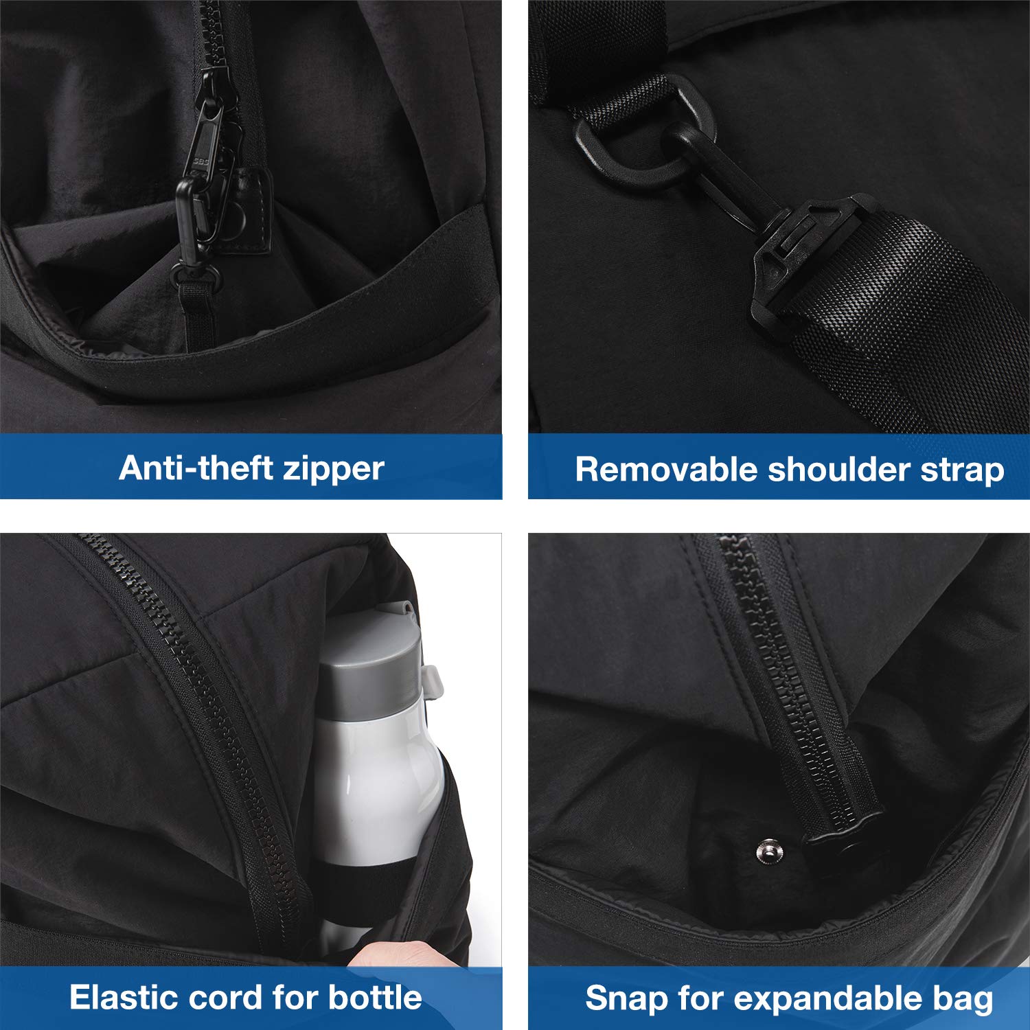BAGSMART Large Tote Bags for Women with Travel Duffel Bag - Stylish Carryall for Work, Gym, Weekend Getaways & Air Travel