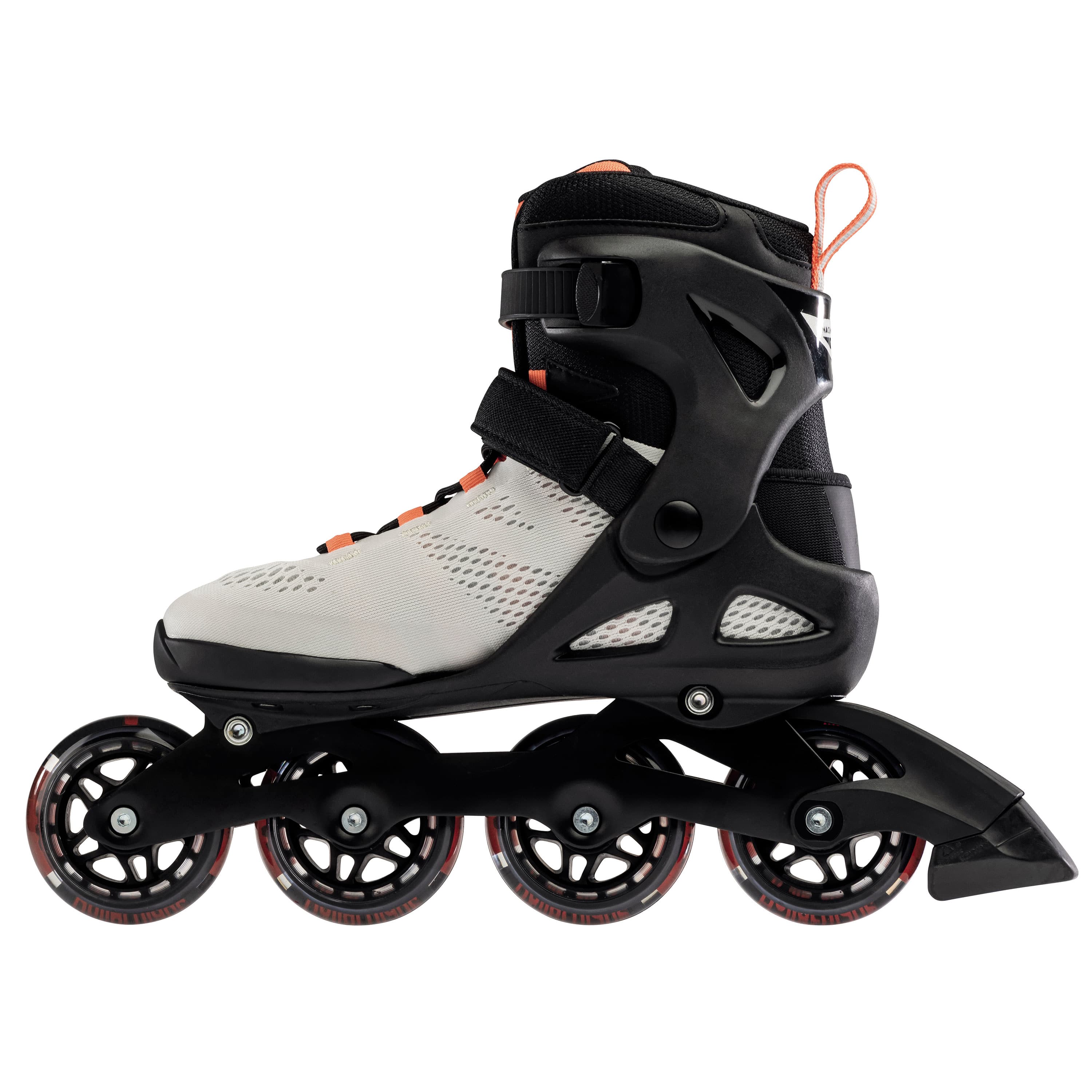 Rollerblade Macroblade 80 W Women's Inline Skates - Glacier Grey/Coral - Comfortable Fitness & Recreational Roller Skating for Outdoor & Indoor Use