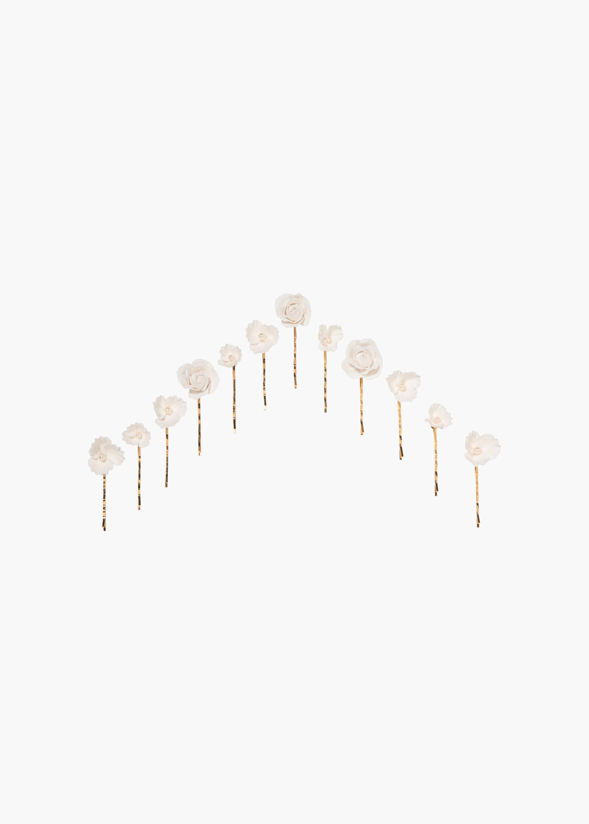Cameryn Bobby Pin Set - 12pcs Hair Clips for Women, Non-Slip Hairpins for Fine Hair, Cream Color (Perfect for Updos, Braids & Everyday Hairstyles)