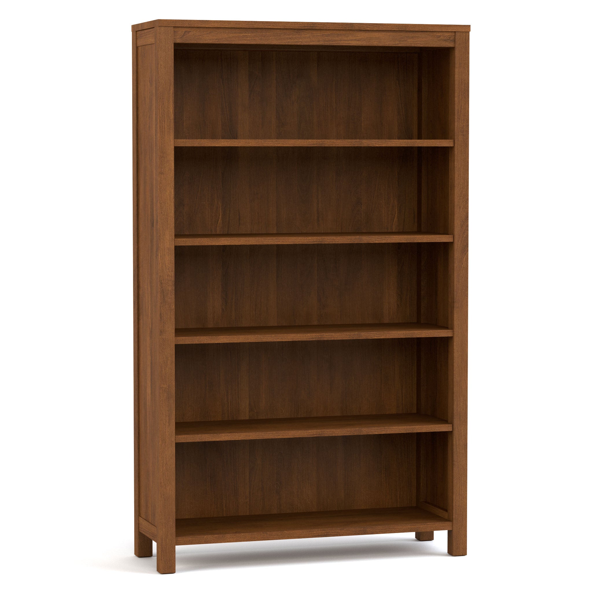 Origins 60 Inch Tall Wooden Bookshelf - 5-Tier Storage Shelf for Living Room, Bedroom, Office & Study - Sturdy Bookcase for Organizing Books, Decor & Essentials