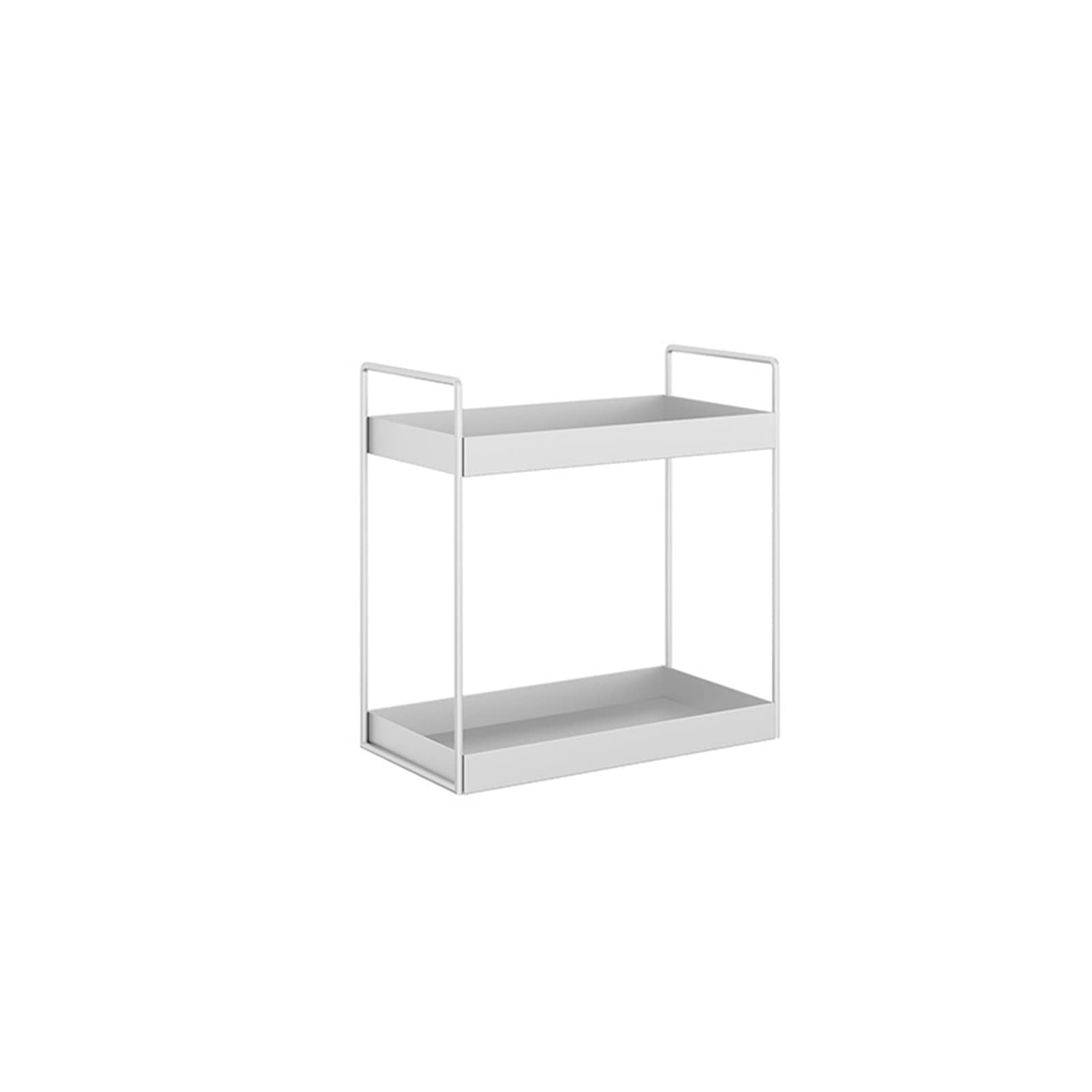 HAIDINB Shower Storage Rack - 2-Tier Nordic Style Bathroom Organizer for Cosmetics, Kitchen & Desktop - Waterproof Shelf (White) - Perfect for Small Space Organization in Showers, Vanities & Countertops