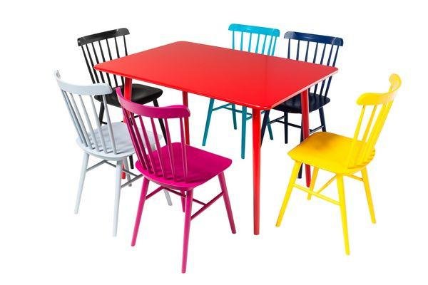 Ironica Modern Dining Table by Ton - Solid Wood Kitchen Table for 6 with Sleek Design - Perfect for Family Meals, Dinner Parties & Small Space Dining Rooms