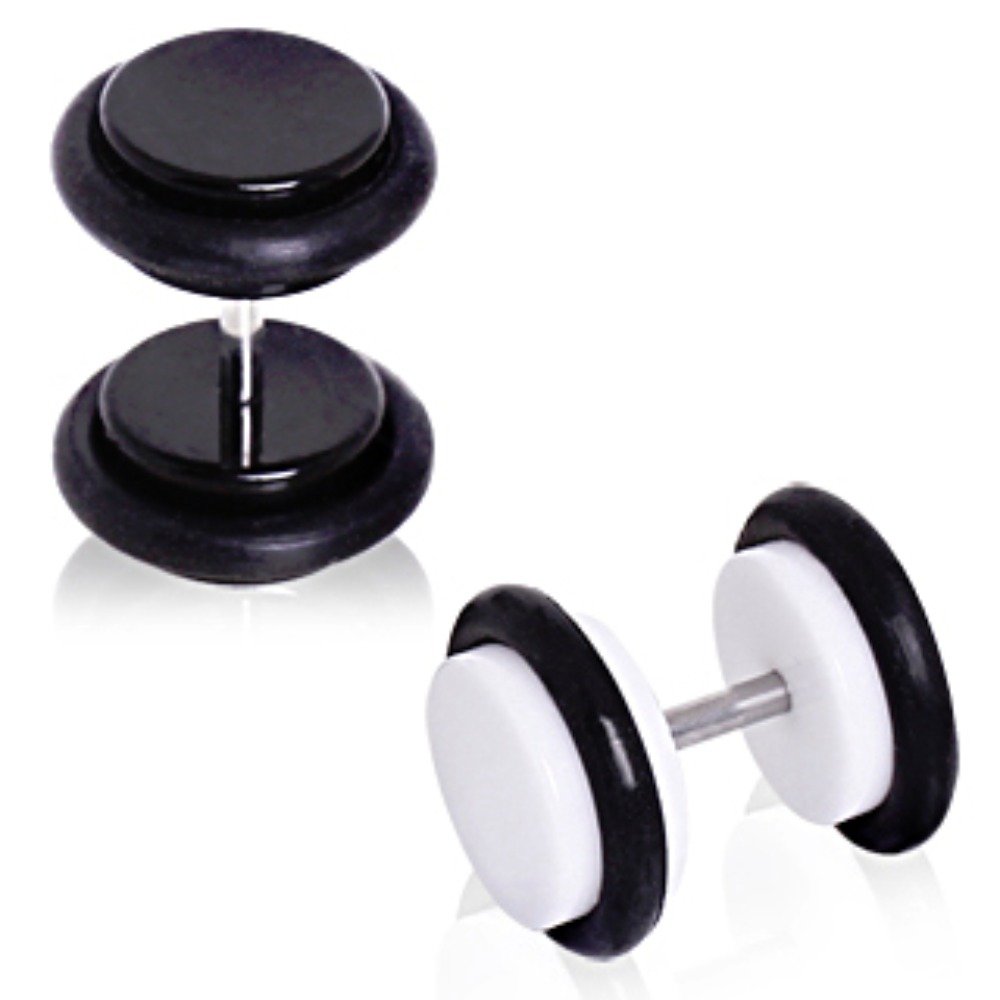 WildKlass UV Acrylic Fake Ear Plugs with O-Rings - Lightweight & Hypoallergenic Fake Ear Gauges for Men & Women - Perfect for Costumes, Cosplay & Everyday Alternative Fashion