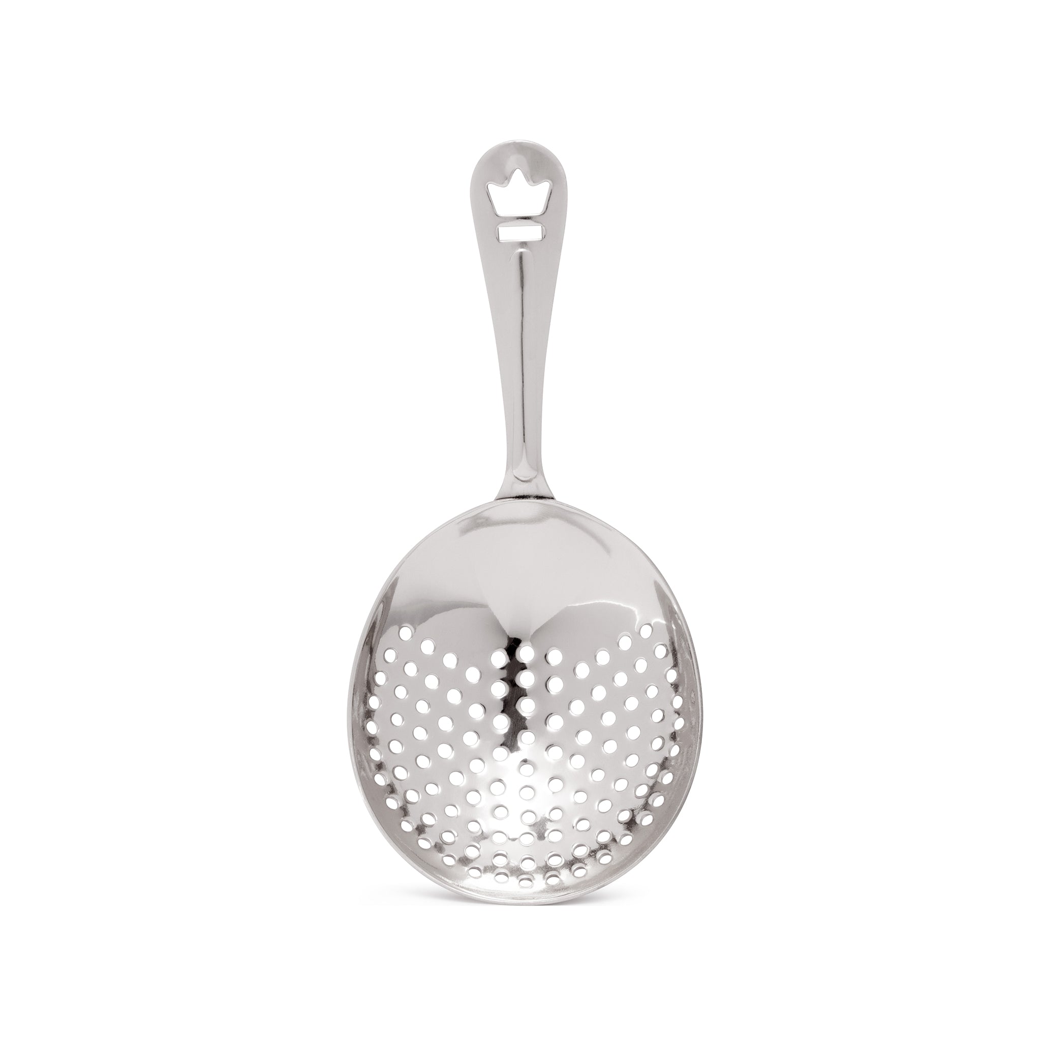 Premium Julep Strainer - Stainless Steel Cocktail Strainer with Mirror Finish for Mint Juleps, Mojitos & Classic Cocktails - Bar Accessories & Drink Tools
