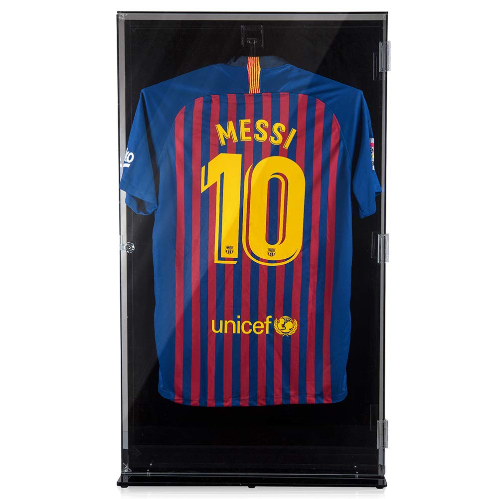 Premium UV-Protected Acrylic Jersey Display Case - Wall Mount & Freestanding Sports Memorabilia Showcase for Football, Basketball, Hockey Jerseys - Perfect for Home, Office & Sports Bar Decor