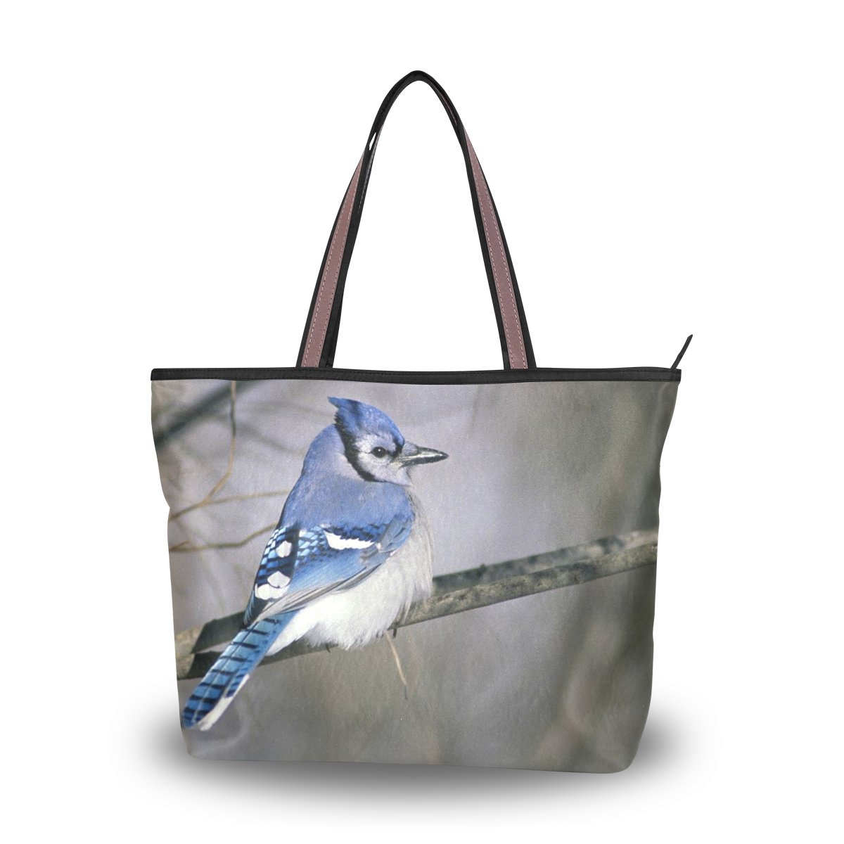 Stylish Women's Large Tote Bag with Top Handle & Shoulder Strap - Blue Jay Color Fashion Handbag for Work, Travel & Everyday Use