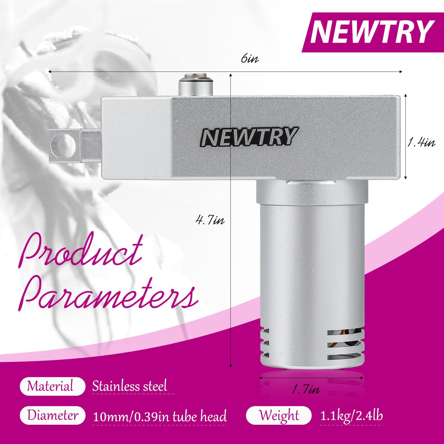 NEWTRY Automatic Dreadlocks Machine - Fast & Easy DIY Portable Loc Maker with Multiple Tools for Home & Salon Hair Styling