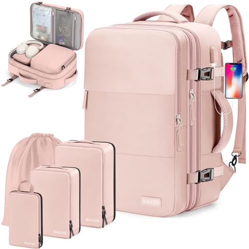 Pink (Backpack With 4 Packing Cubes)