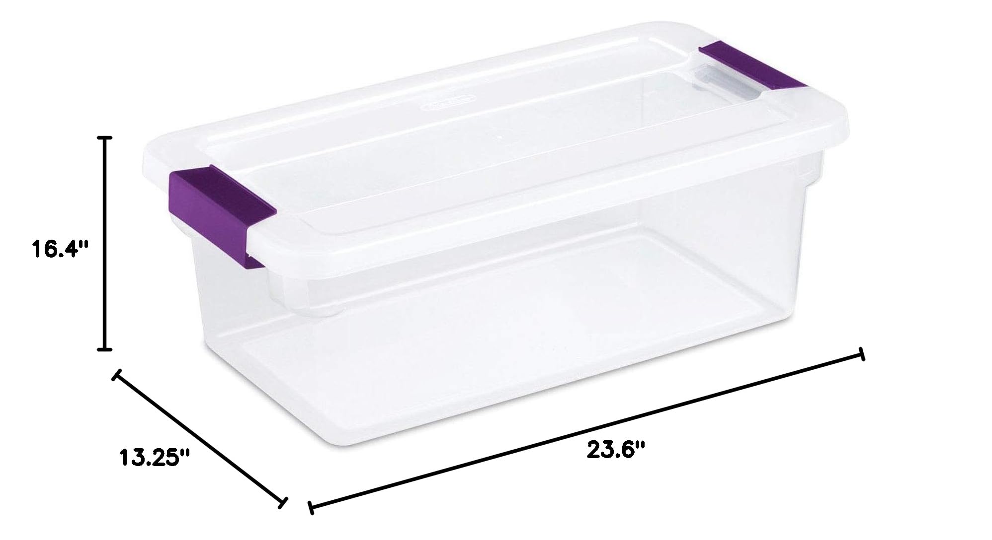 Sterilite 66 Quart (6 Pack) & 6 Quart (12 Pack) Clear Plastic Storage Bins with Latching Lids - Stackable Organizing Containers for Closet, Garage, Basement & Home Organization | Space Saving Solution for Toys, Clothes & Seasonal Items