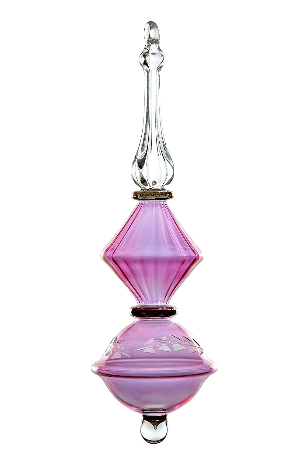 Violet Glass Christmas Ornaments - Elegant Holiday Decor for Tree Topper & Home Decoration - Crystal Hanging Ornaments for Christmas & Birthday Parties - Perfect for Festive Celebrations & Gift Giving