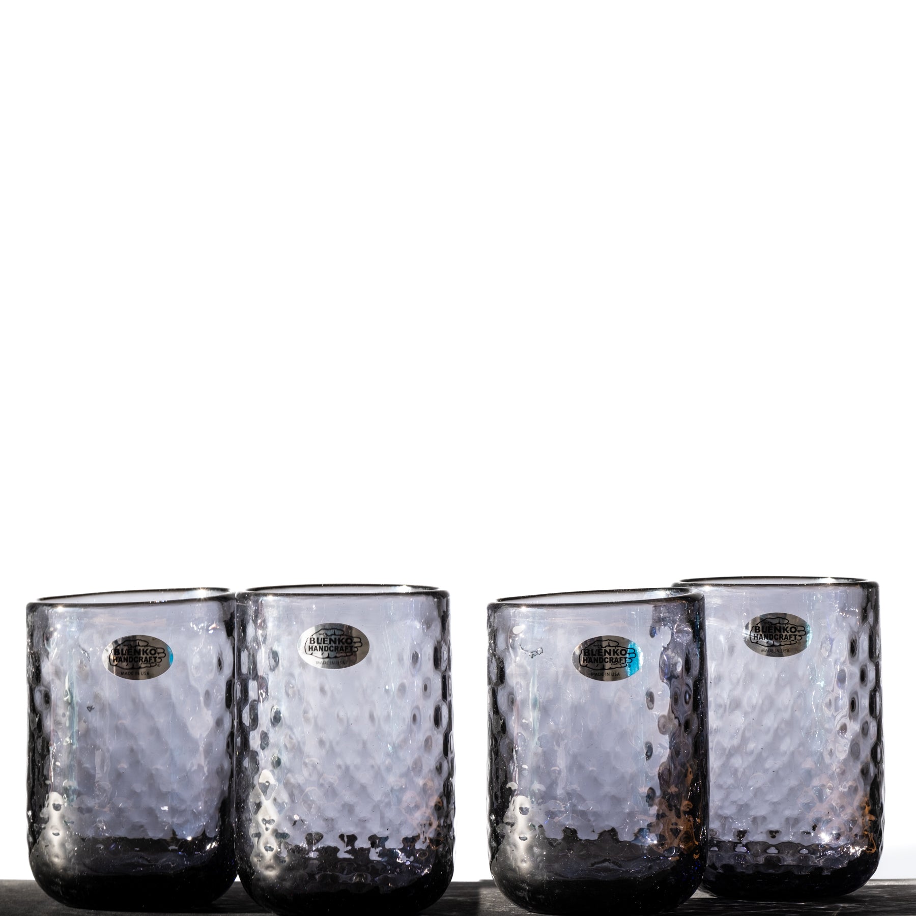 2510S Small Diamond Optic Tumbler Set - 4-Piece Heliotrope Glasses for Cocktails, Whiskey & Iced Coffee | Elegant Barware for Home, Parties & Gifts
