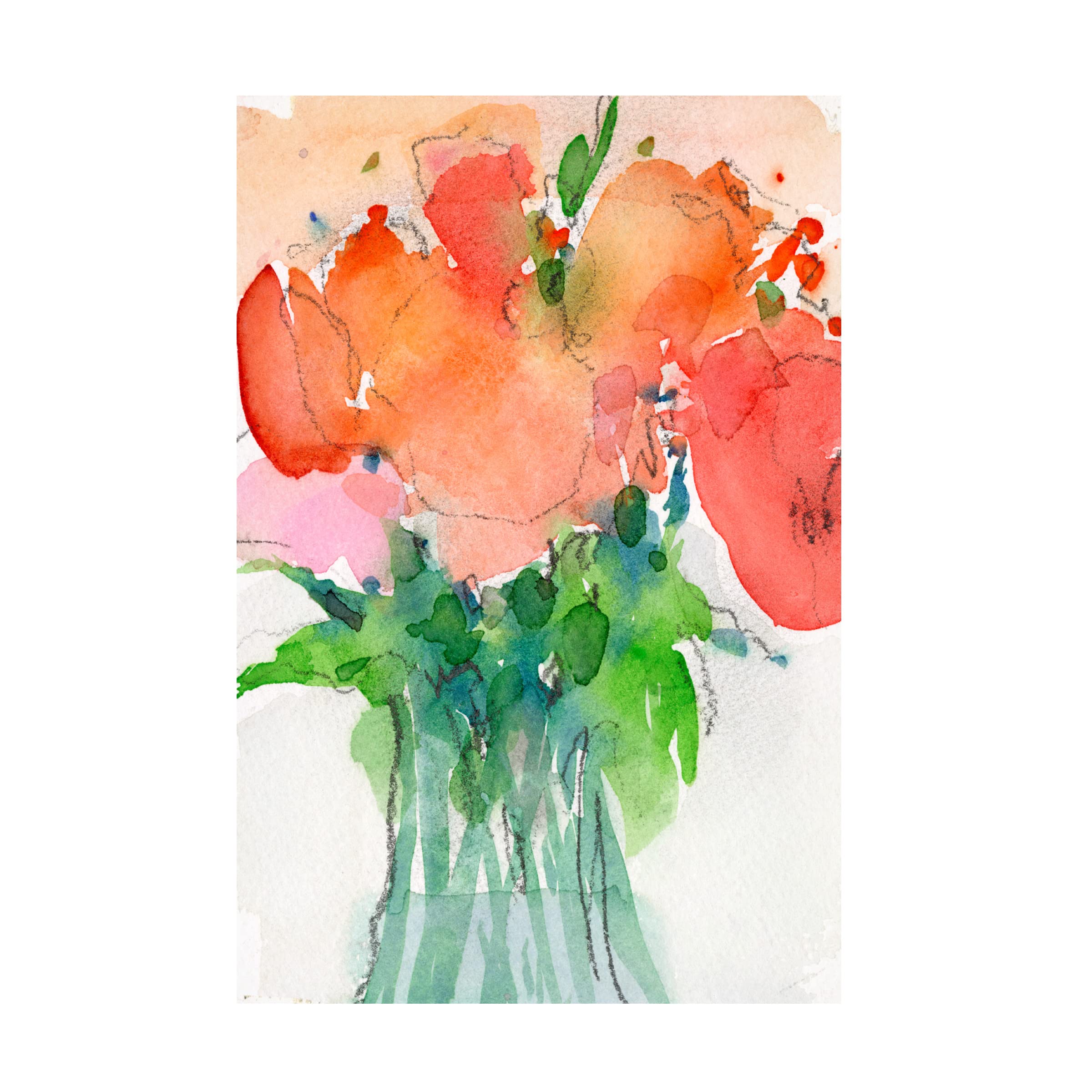 Samuel Dixon 'Cheerful Bouquet II' Floral Canvas Wall Art Print - 16x24 Inches - Vibrant Home Decor for Living Room, Bedroom & Office