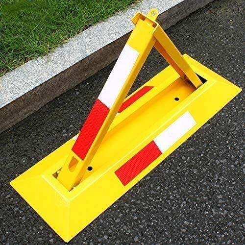 Heavy Duty Parking Barriers & Bollards - Anti-Crash Fixed Parking Stops for Cars, Trucks & Vehicles - Durable Triangular Parking Space Locks for Driveways, Garages & Commercial Lots - Perfect for Securing Parking Spots & Preventing Unauthorized Parking