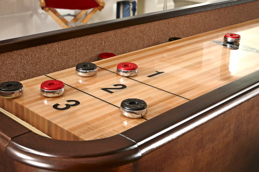 Brunswick Concord 12-Foot Shuffleboard Table for Game Room, Bar & Entertainment - Professional Indoor Shuffleboard with Smooth Playing Surface