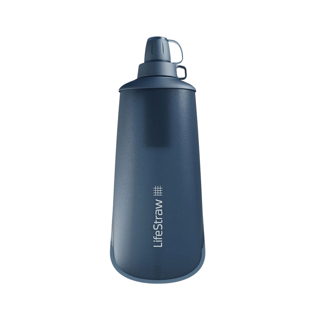 LifeStraw Collapsible Squeeze Water Filter Bottle 1000ml - Portable Water Purifier for Hiking, Camping & Emergency Preparedness