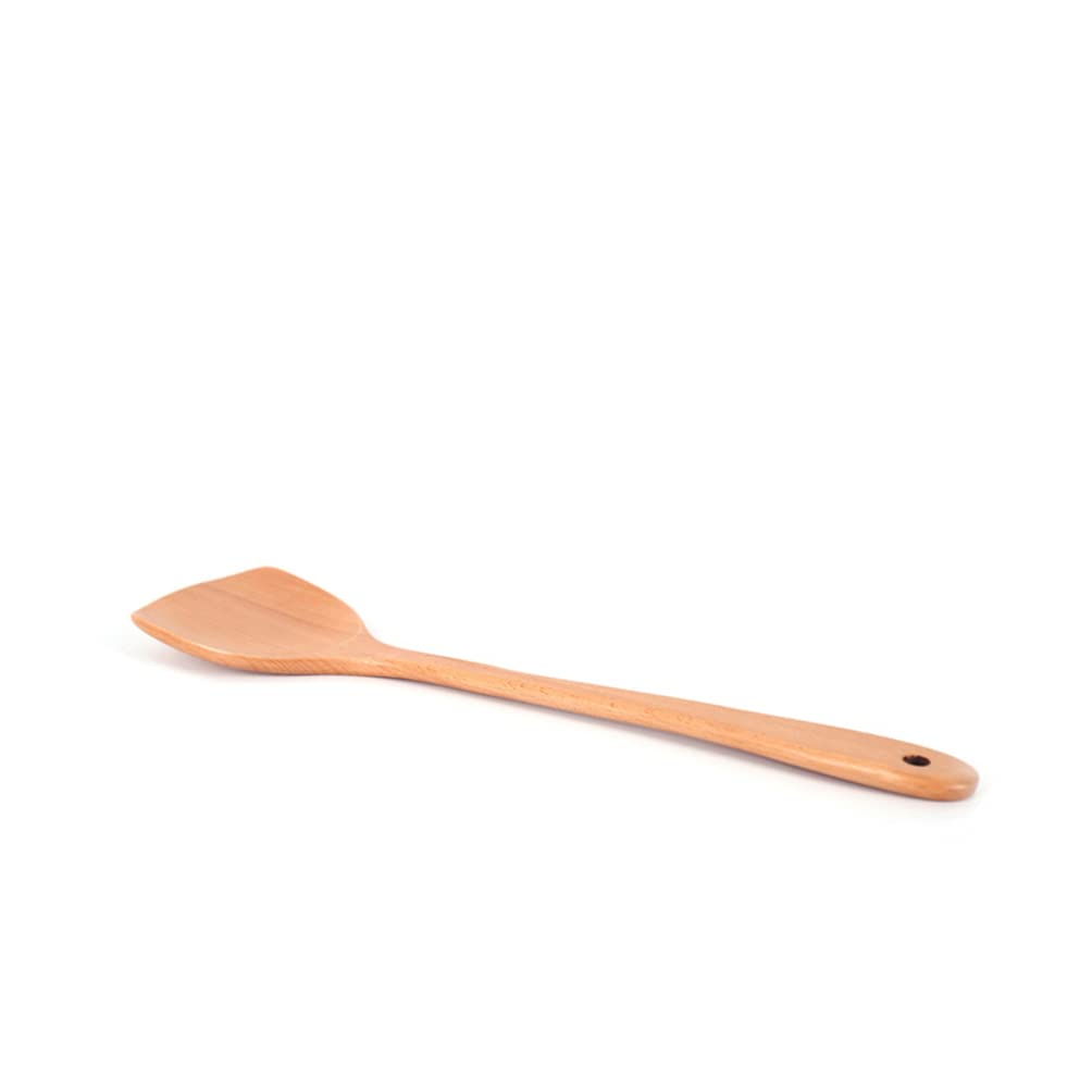 DOITOOL Wooden Spatula for Non-Stick Pans - Bamboo Cooking Utensil for Frying Eggs, Stir Fry & Kitchen Use - Eco-Friendly Wooden Spoon & Shovel for Sauteing, Baking & Serving