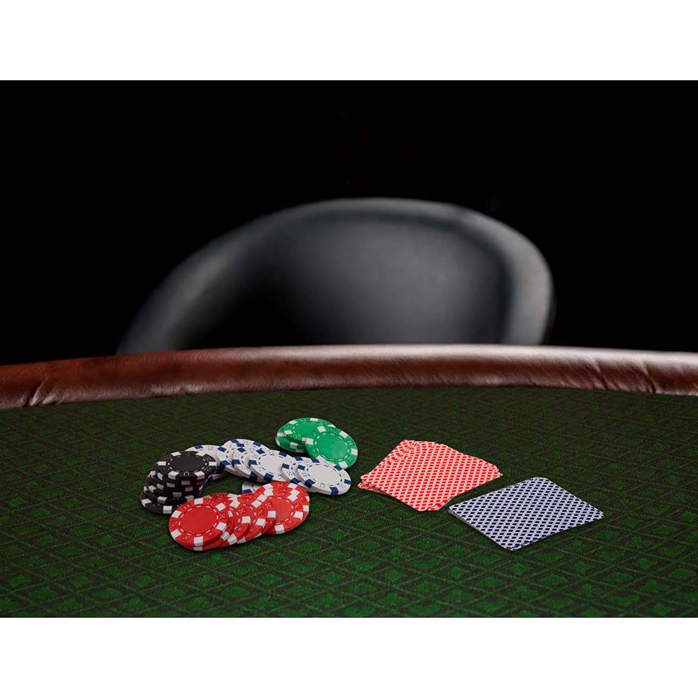Premium GSE Games & Sports Expert Two-Tone Poker Table Cloth - Casino-Grade Suited Speed Cloth with Dark Background | Waterproof & Durable Green Felt for Poker Tables | Perfect for Home Games, Casinos & Poker Tournaments