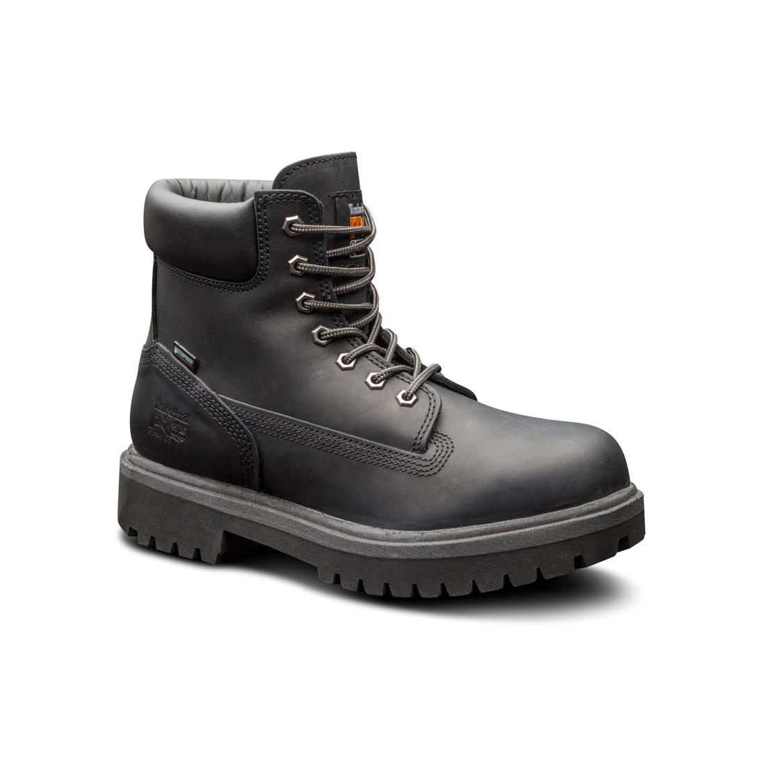 6 Inch Steel Toe Waterproof Insulated 200G Work Boots for Men - Black Safety Shoes for Construction, Warehouse & Outdoor Work