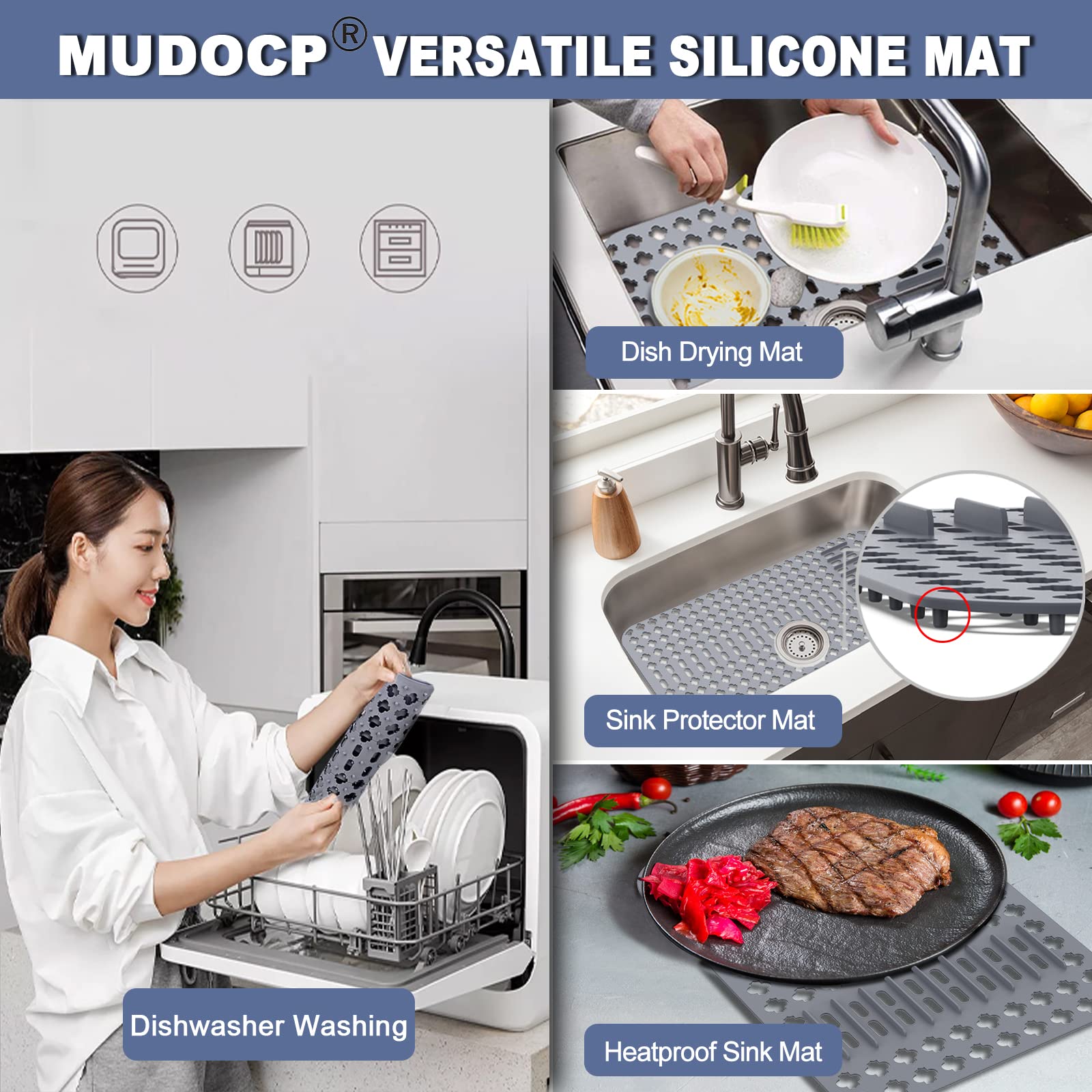 Premium Silicone Sink Protector Mat - 25.2