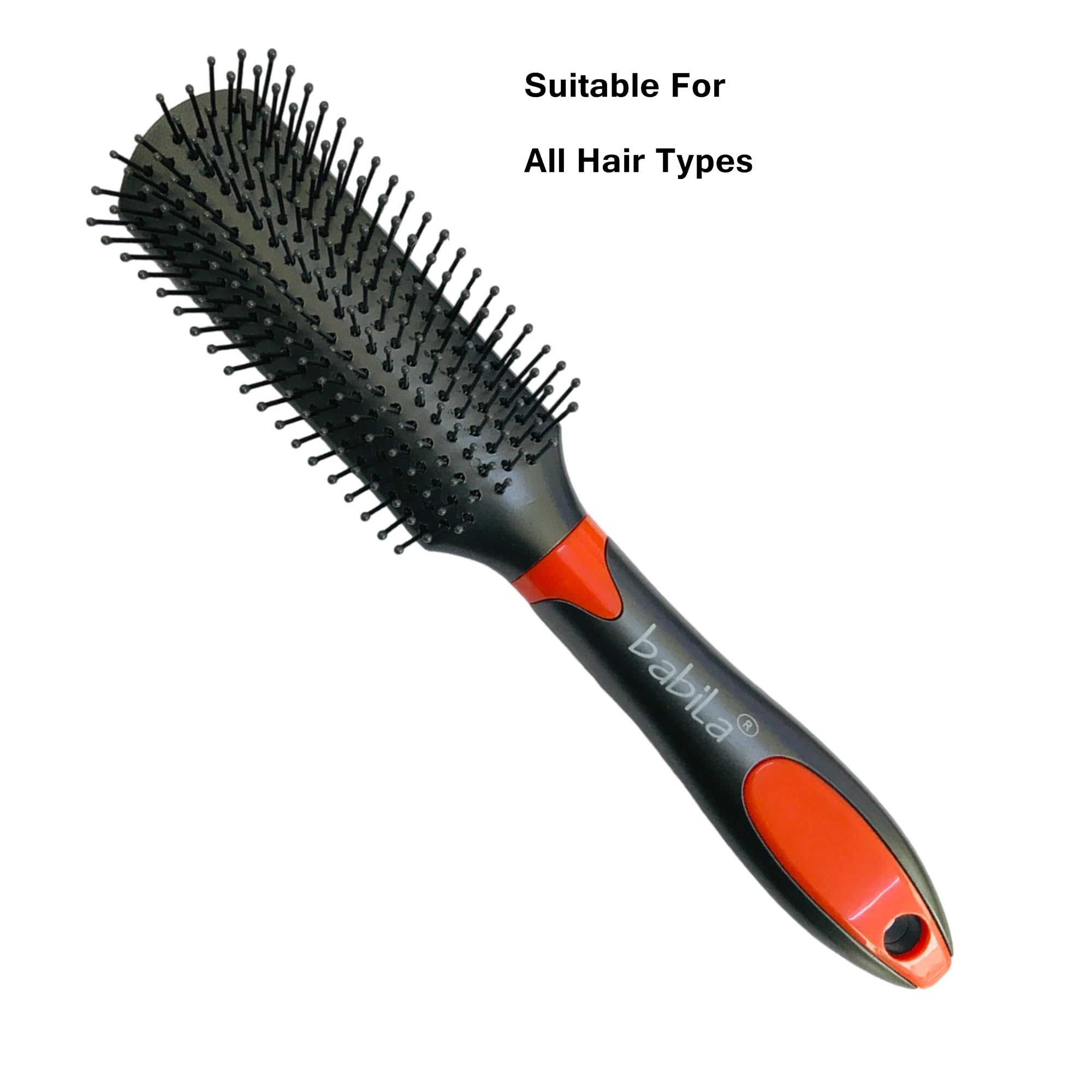 Babila Flat Hair Brush - HB-V700 - Detangling & Styling Brush for Smooth, Frizz-Free Hair - Perfect for Home & Salon Use