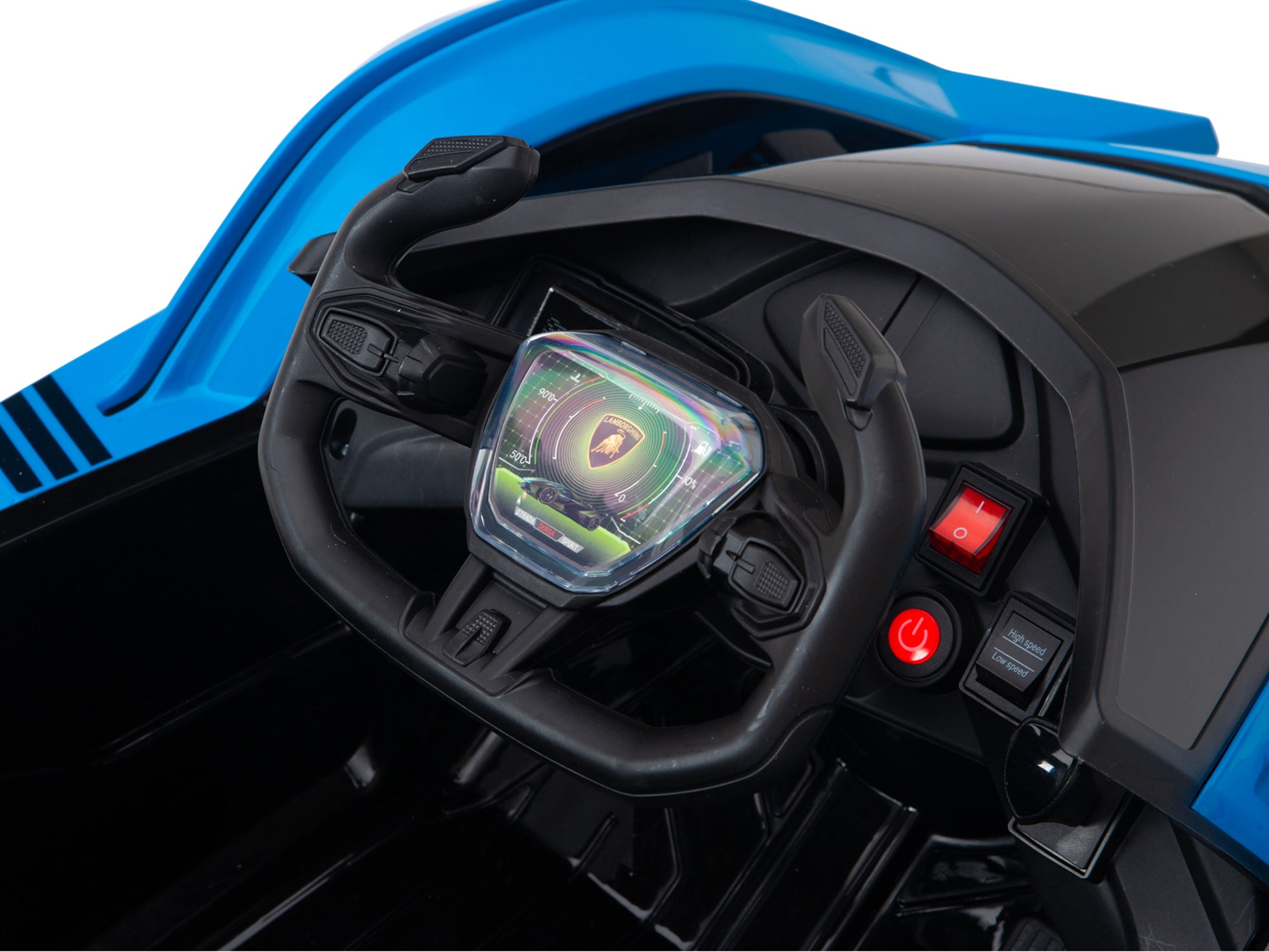 Lamborghini V12 Vision GT Kids Electric Ride-On Car with Parent Remote Control - Blue | 12V Battery-Powered Toy Vehicle for Boys & Girls | Outdoor Play, Birthday Gifts, Backyard Fun