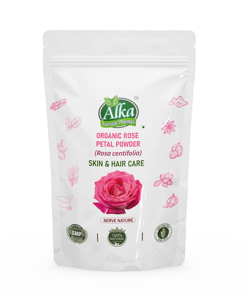 Pure & Natural Rose Petal Powder (Rosa Centifolia) for Skin & Hair Care - 100g | Brightening Face Mask, Tan Removal & Glow Treatment | Ayurvedic Beauty Solution for Radiant Skin & Healthy Hair | Perfect for DIY Spa, Facial Treatments & Natural Skincare Routines