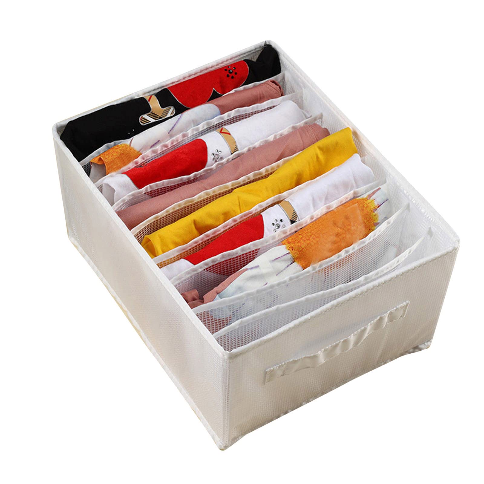 QQtangYA Mesh Storage Drawer Organizer - Foldable Clothes Box, Pants Compartment & PP Storage Bins for Shelves (Size D) | Perfect for Closet, Bedroom & Office Organization