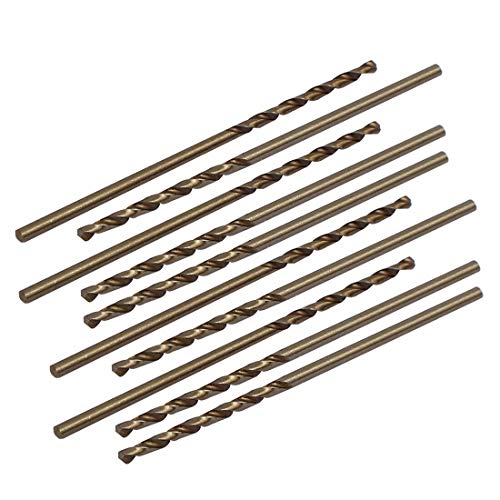 1.6mm HSS Cobalt Drill Bits - 10pc Split Point Metric Twist Drill Set for Metal, Wood & Plastic | High-Speed Steel Precision Drilling Tools for DIY & Professional Use