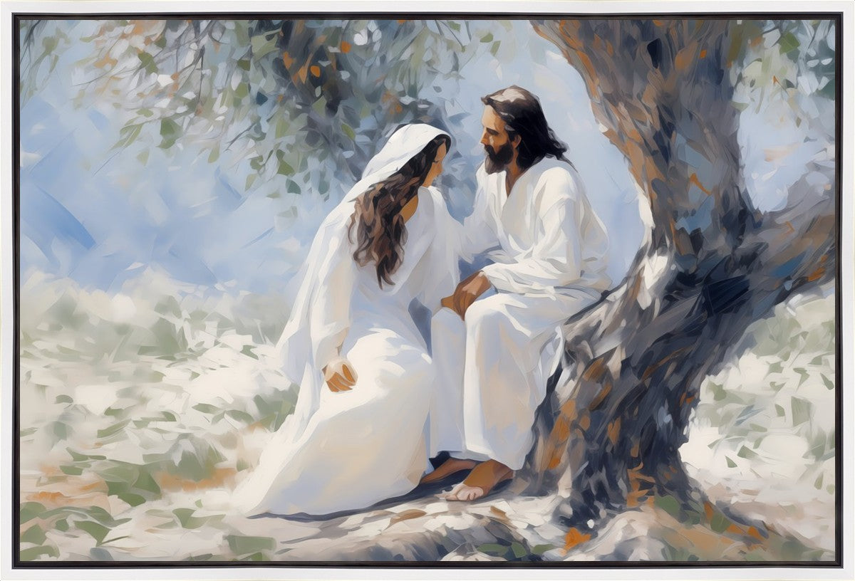 Abide With Me Gallery Wrap Canvas - Premium Christian Wall Art for Home Decor, Church & Office - Inspirational Scripture Print for Living Room, Bedroom & Prayer Space